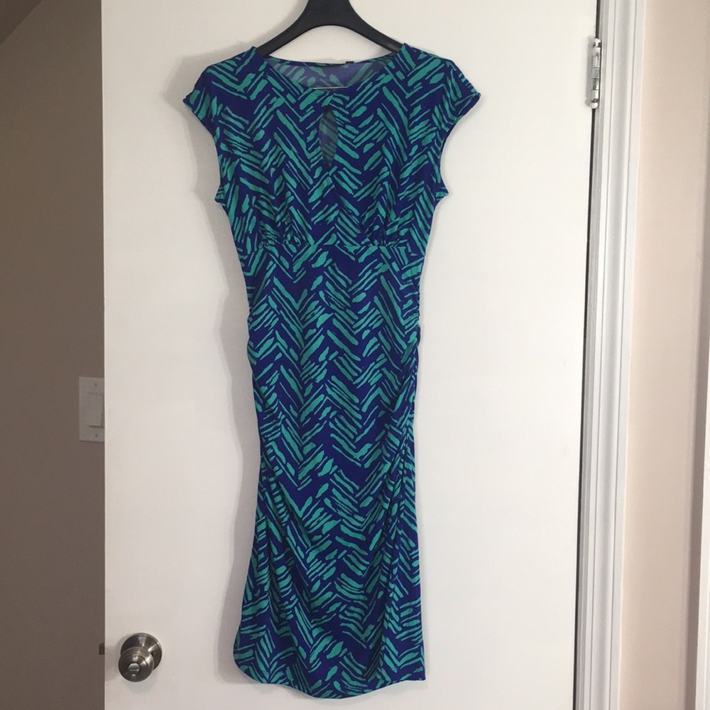 Apt 9 fitted midi keyhole cap sleeve dress NWT